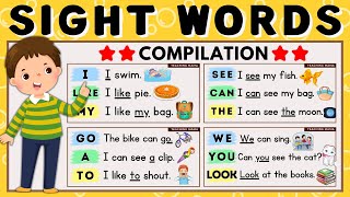 SIGHT WORDS SENTENCES COMPILATION | PRACTICE READING ENGLISH | LEARN TO READ | TEACHING MAMA