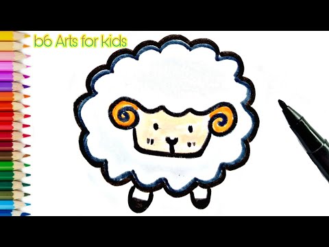 How to draw a Sheep Step by Step | Sheep Drawing Lesson