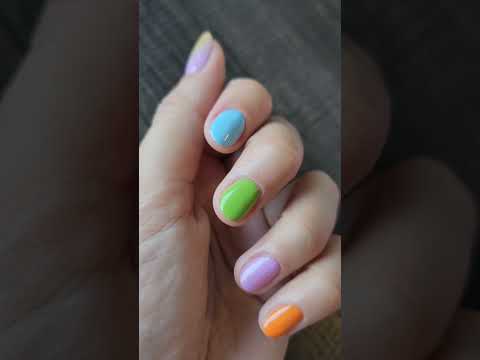 Nail Inspo (but make it Nuria 🧡💜💚🩵) #shorts #skincare #manicure