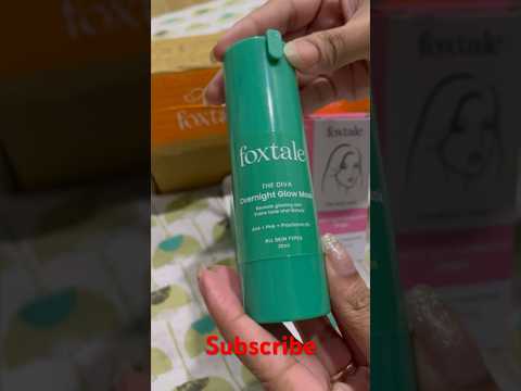 Foxtale overnight glow mask #shorts #skincare #unboxing #review #glowingskin