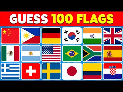 🚩 Guess the Country by the Flag Quiz 🌎 | Can You Guess 100 Flags?