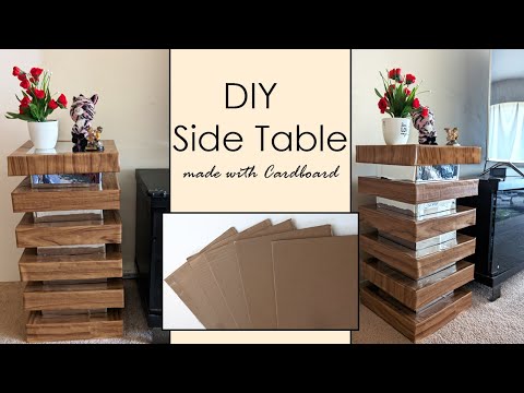 DIY Side table made only with cardboard l l Best Reuse Idea with Cardboard   l l Best out of waste