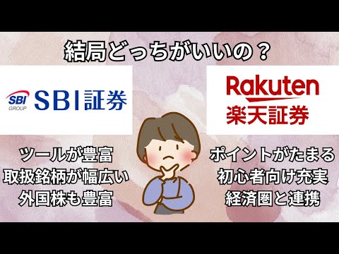 【マッチ度で選ぶ】SBI証券と楽天証券どっち？決め手を解説します