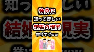 【2ch有益スレ】独身に知ってほしい結婚の現実挙げてけww