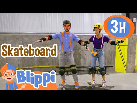 Balancing & Turning - Blippi & Meekah’s Skateboarding Adventure! 🛹🎉 | Kids TV Shows