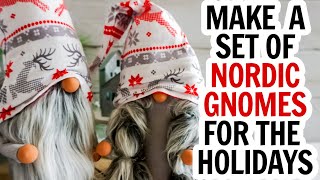 Scandinavian Gnomes / DIY Gnome / DIY Christmas Gnome No Sew Tutorial / Elegant Holiday Gnomes