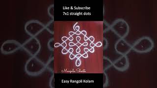 Traditional Kambi Rangoli Kolam 7x1 Dots #shorts #kolam #muggulu #trending