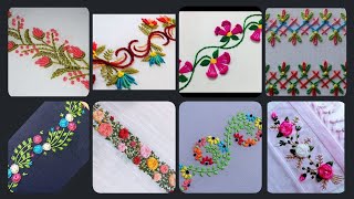 Floral border embroidery design /Hand embroidery stitches design