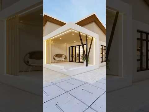 Small House design: 2 Bedroom Skillion Roof. #housedesignidea #smallhousedesign #simplehousedesign