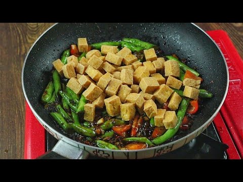 QUICK AND EASY STIR FRY TOFU WITH GREEN BEANS