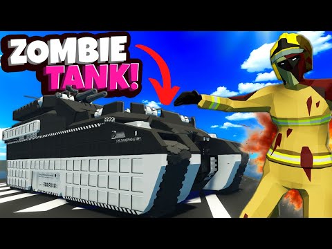 Using a MASSIVE Tank To DESTROY the Zombie Apocalypse in Stormworks!