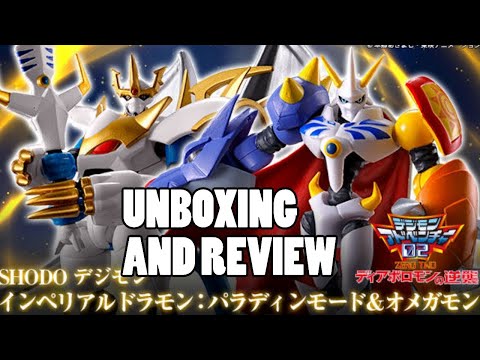 Shodo Digimon Imperialdramon Paladin Mode and Omegamon Unboxing and Review