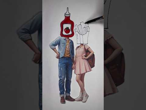 Perfect couple #rifanaartandcraft #art #shorts #ytshorts #cutecouple #short