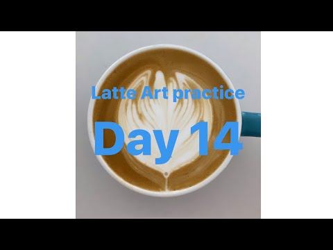 Latte Art Practice Day 14/ ラテアート練習記録 14日目/ 라떼 아트 연습 14 일차/ 第十四天拿铁艺术练习