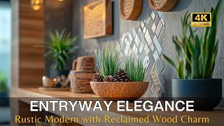 Creating A Rustic-Modern Entryway: Reclaimed Wood Furniture, Metal Accents & Fall Decor Elements