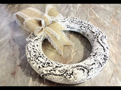 DIY Vintage Wreath with a Bow from Ivanka's little treasures