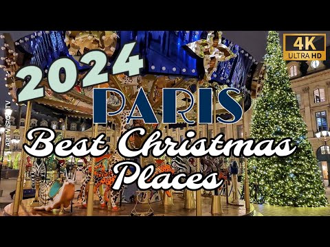 [🇫🇷Paris France] 2024 Best Christmas Places in Paris walk (4K 60FPS Edited Version) 30/December/2024