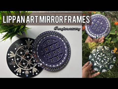 Easy lippan art with mirror work for beginners | lippan art | crafterartistery | youtube video