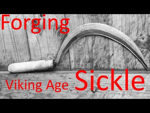 Forging Viking Age sickle, blacksmithing