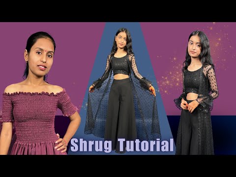 बच्चों के लिए बनाई या अपने लिए All Size Shrug Cutting and Stitching/ Front Open Long Jacket tutorial