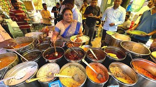 Hyderabad famous hard working lady completed 12 years of food sales | veg& nonveg thali