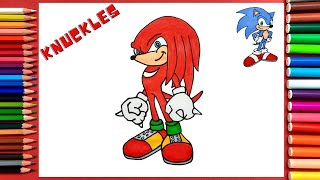 How to Draw Knuckles Easy | Sonic the Hedgehog 2022