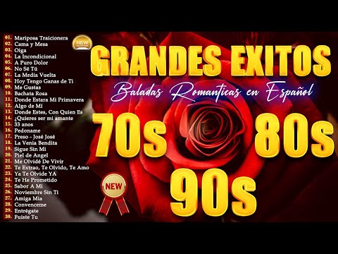 GRANDES ÉXITOS DE LOS 80 y 90 EN ESPAÑOL ~ LOS100 MEJORES ÉXITOS ROMÁNTICOS INOLVIDABLES