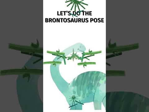 Dinosaur Yoga! Let’s try the Brontosaurus Pose! #yogaforkids #yogaguppy #kidsyoga #yoga