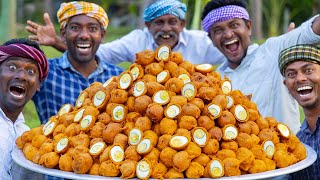 EGG BONDA | MUTTAI BONDA | Road Side Evening Snacks Recipe Cooking In Village | Bajji Street Food