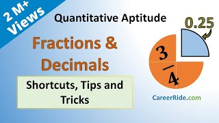 Fractions and Decimals - Shortcuts & Tricks for Placement Tests, Job Interviews & Exams