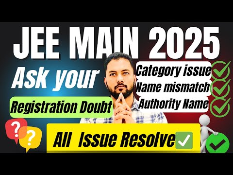 Live✅ Jee Main 2025 Registration Doubt|Jee Main 2025 Category Certificate For Registration