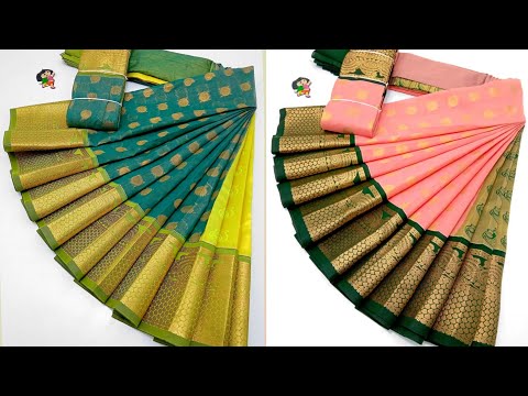 Trending silk cotton sarees with price # online shopping # what's app- 9150198452