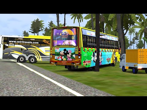 Miki i raźni rajdowcy - Bussid tyre chase. Oglądaj w Disney Junior #bussimulatorindonesia