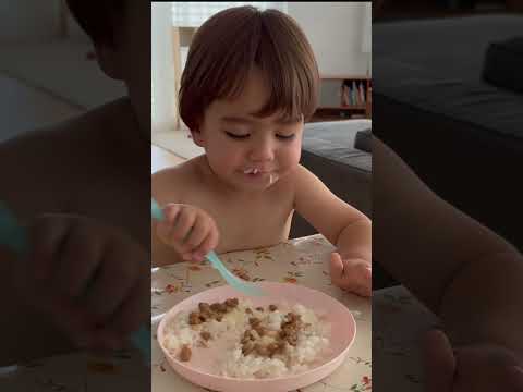 Are you eating or sleeping?#shorts #funny #food #kids #boy #love #eating