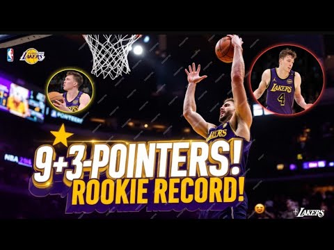 Lakers Rookie Dalton Knecht Shatters Records with Nine 3-Pointers in Spectacular Win।😊