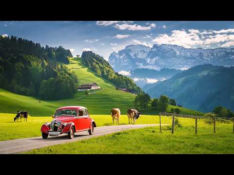 Driving in the Swiss Riviera: Valle Verzasca in Switzerland with Traditional Stone Houses