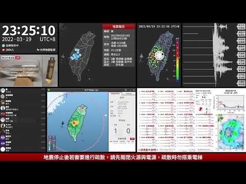 2022年03月19日 南投縣竹山鎮地震(地震速報、強震即時警報)