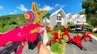 Nerf War | Amusement Park Battle 95(Nerf First Person Shooter)