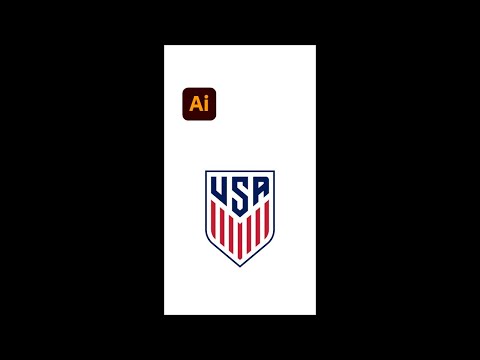 USA Logo Design Illustration - Adobe Illustrator tips #shorts - Design.lk