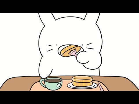 ASMR Pancake & Coffee (Cooking & Mukbang Animation)