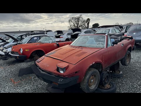 1978 Fiat 124 and 1979 Triumph TR7 at Junkyard