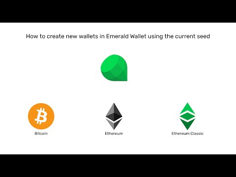 How to create new wallets in Emerald Wallet using the current seed