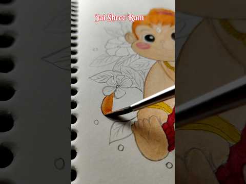 hanuman ji drawing 🙏/ cute hanuman ji painting #shortsfeed #viral #hanuman #drawing #cutedrawing