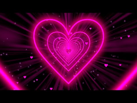 Heart Tunnel💗Pink Heart Background | Neon Heart Background Video | Wallpaper Heart [10 Hours]