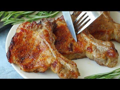 Perfect juicy pork steaks, just like in a restaurant! It's very easy to cook!