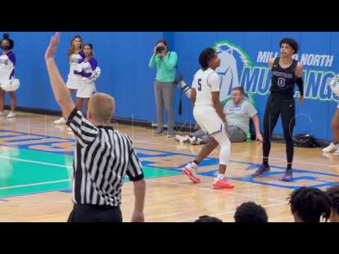 Highlights from the Millard North Mustangs (53) vs Omaha Central Eagles (48) 1-18-22