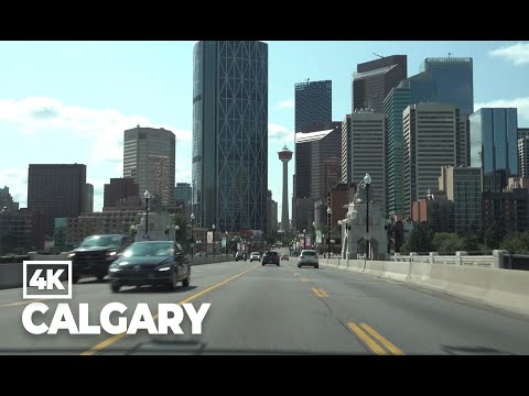 Driving in Calgary, Canada 4K (2021 Summer)