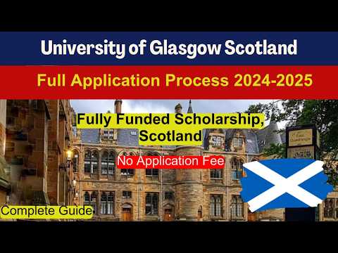 🎓 How to Apply University of Glasgow 2024 | Fully Funded Scholarship | No Fee | Complete Guide🌟