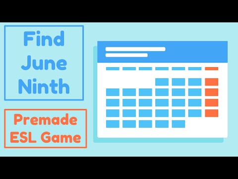 Dates | Days Of The Month | ESL English Classroom Game | Ordinal Numbers