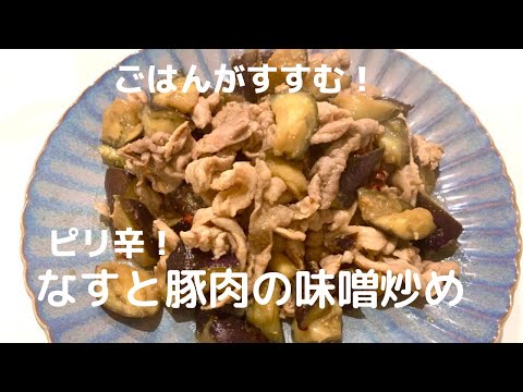 【おいしいナスの食べ方！】ナスと豚肉のピリ辛味噌炒め【体重管理を頑張る妊婦のおうちごはん】